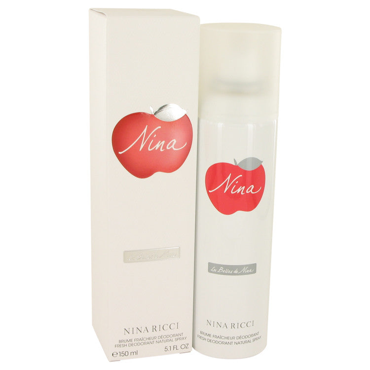 image showing the bottle and packaging for Nina Perfume By Nina Ricci Deodorant Spray 150ml
