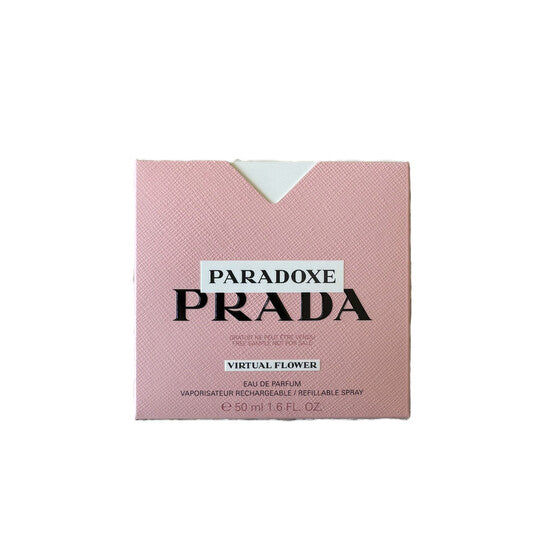 image showing the bottle and packaging for Prada Paradoxe Virtual Flower Perfume By Prada Eau De Parfum Spray 50ml