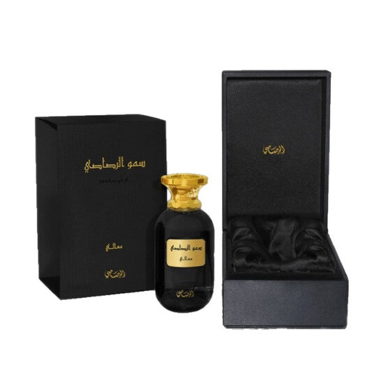 image showing the bottle and packaging for Rasasi Somow Ma'ali Cologne By Rasasi Eau De Parfum Spray 100ml