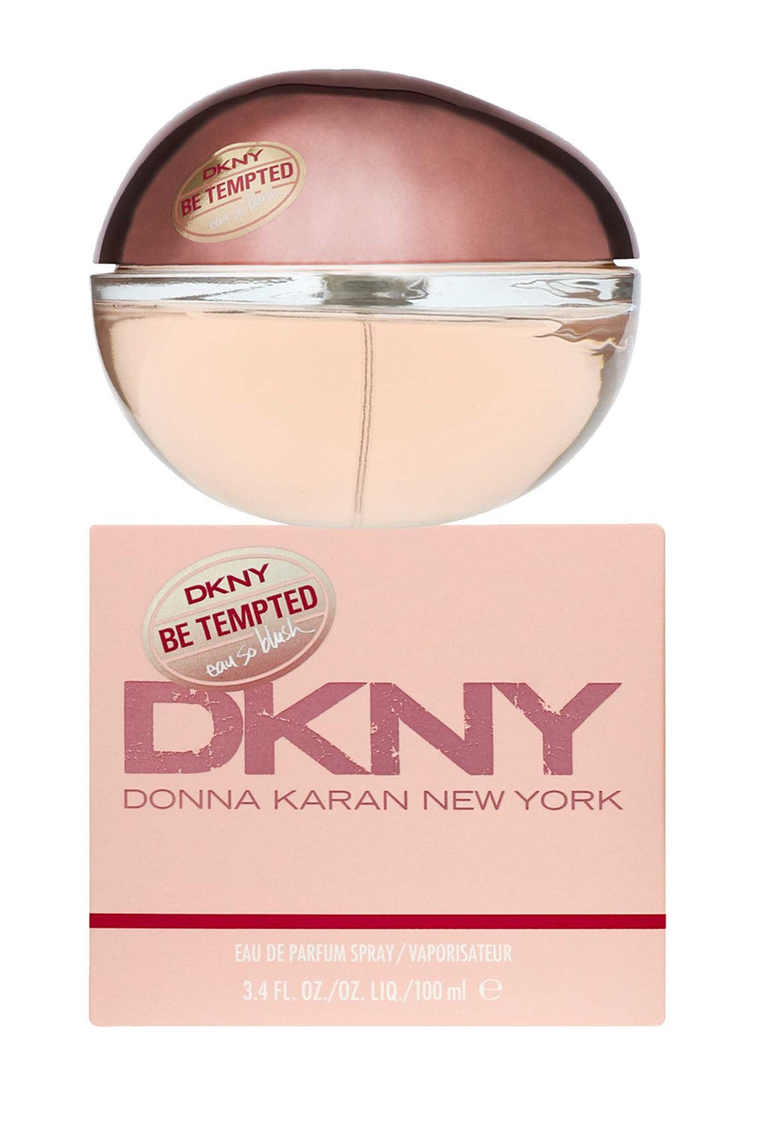 DKNY Be Tempted perfume bottle and packaging on a white background