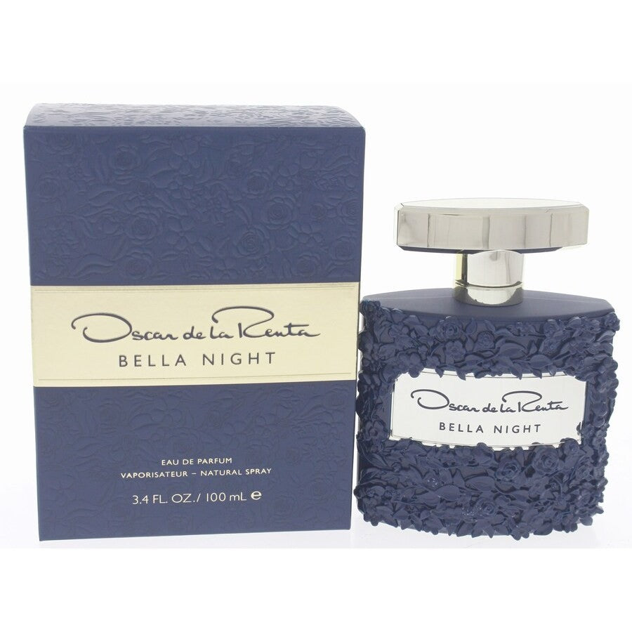 image showing the bottle and packaging for Oscar De La Renta Bella Night Perfume By Oscar de la Renta Eau De Parfum Spray 100ml