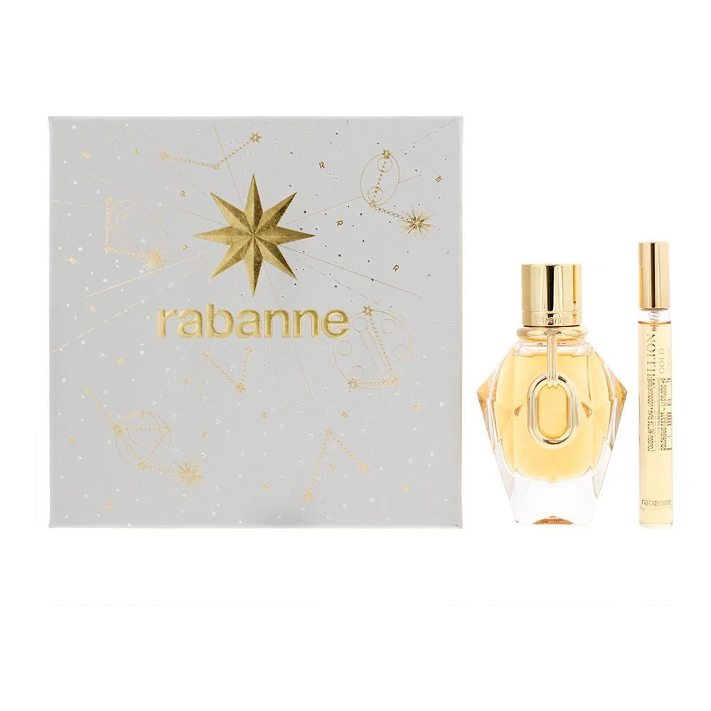 Paco Rabanne Million Gold 2pc Women Gift Set   50ml EDP + 10ml EDP Travel Spray set  - Just Perfume