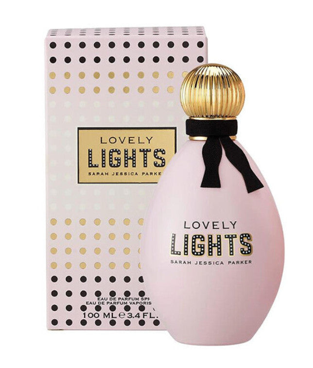 image showing the bottle and packaging for Lovely Lights Perfume By Sarah Jessica Parker Eau De Parfum Spray 100ml