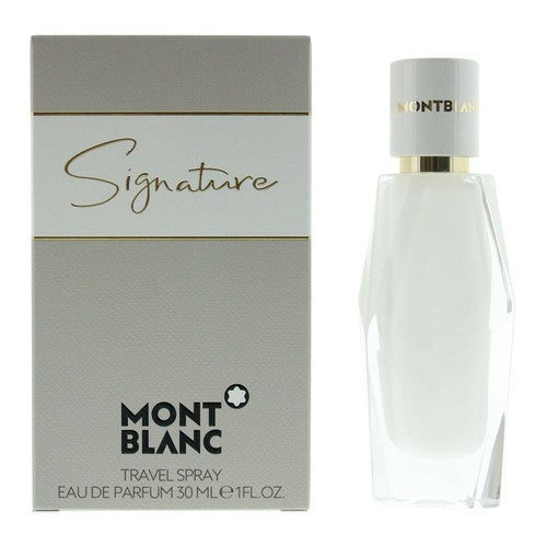 image showing the bottle and packaging for Montblanc Signature Perfume By Mont Blanc Eau De Parfum Spray 30ml