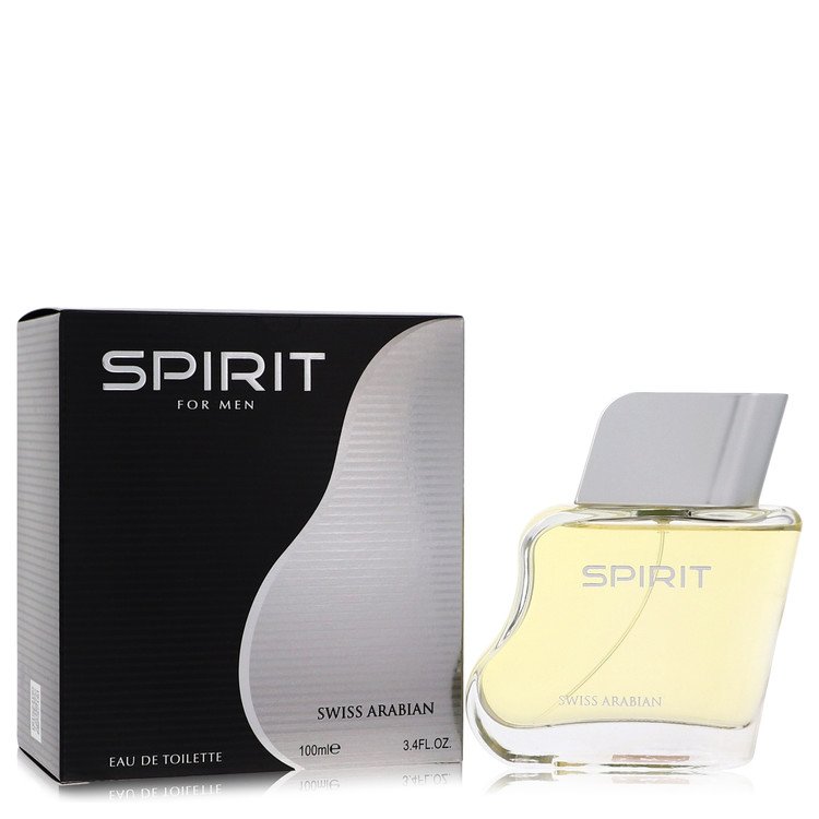Swiss Arabian Spirit for Men eau de toilette bottle and packaging on a white background