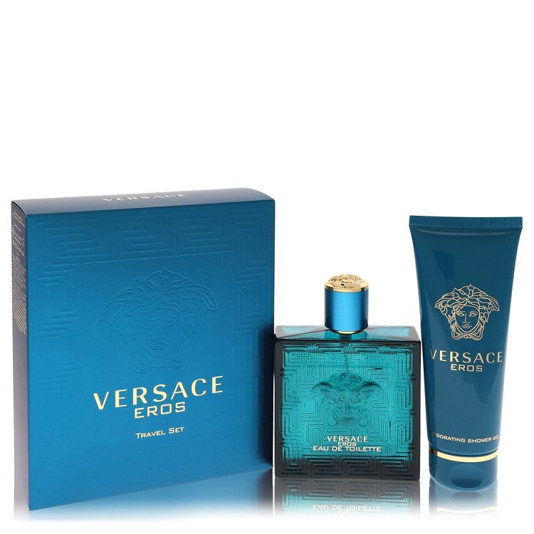 Versace Eros by Versace - Gift Set for Men 100ml Eau De Toilette Spray + 100ml Shower Gel - Just Perfume
