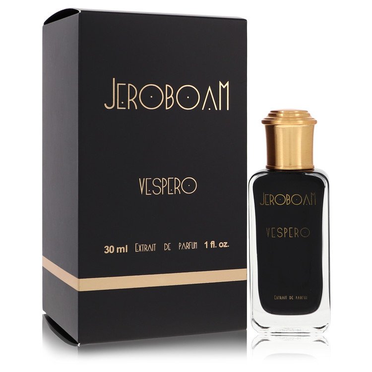 image showing the bottle and packaging for Vespero Cologne By Jeroboam Pure Perfume Extrait 30ml
