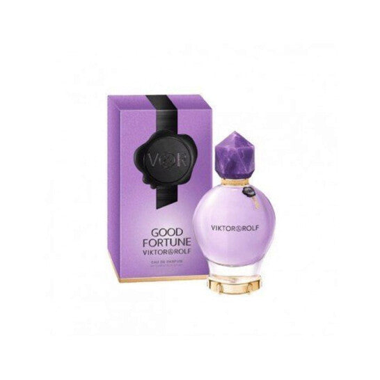 image showing the bottle and packaging for Good Fortune Perfume By Viktor & Rolf Eau De Parfum Spray 30ml
